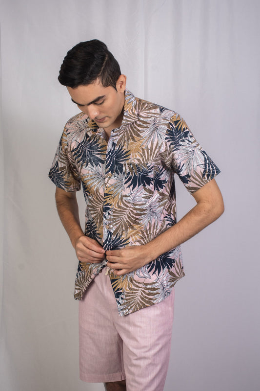 Camisa Rosado Estampada