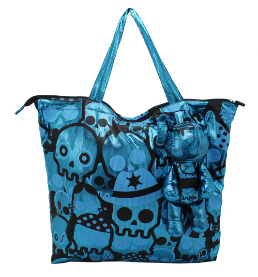 Bolso Eleph Disco Skull Turquesa