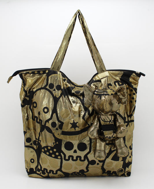 Bolso Eleph Disco Skull Dorado