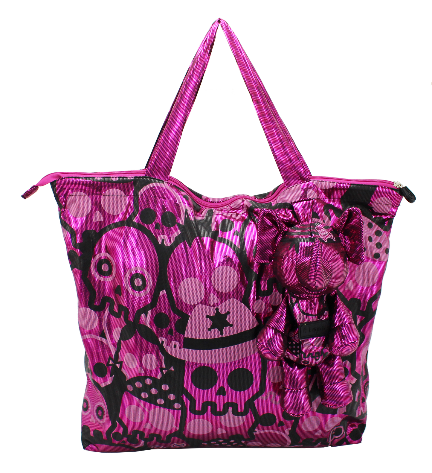 Bolso Eleph Disco Skull Fucsia