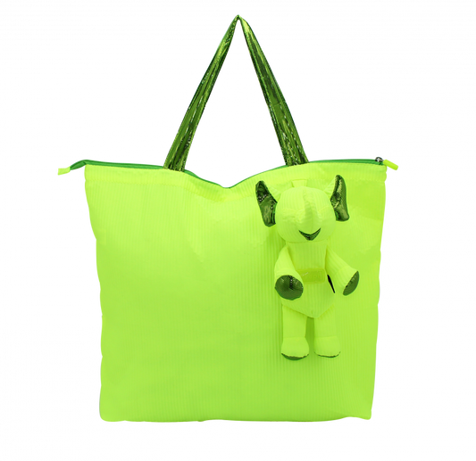 Bolso eleph Pleat verde grande