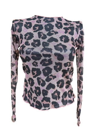 Top Mesh  Animal Print