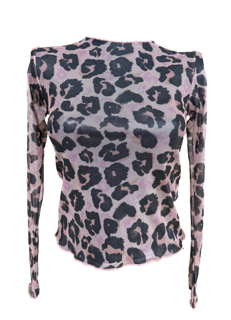 Top Mesh  Animal Print