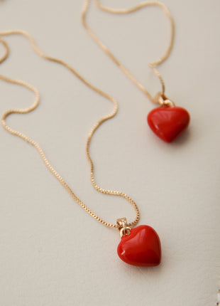 Cadenita Mini Corazón Rojo