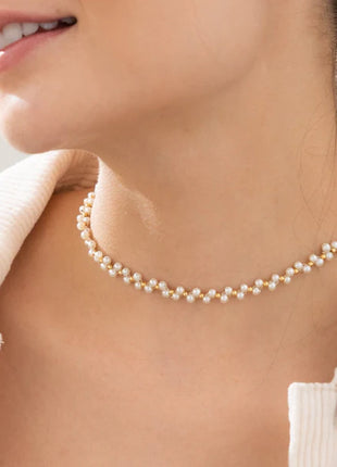 Choker Tejido Perlitas