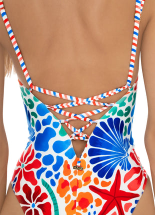 Entero Eco Estampado Seashells