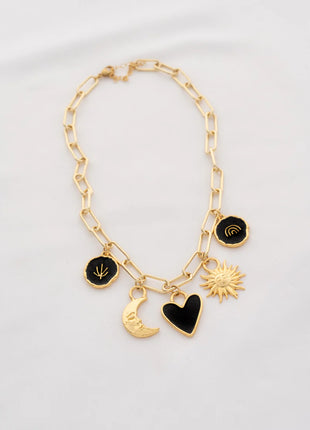 Collar Dijes Varios + Aretes