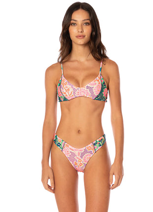Bikini Blush Floral Portico Lace Up Bralette