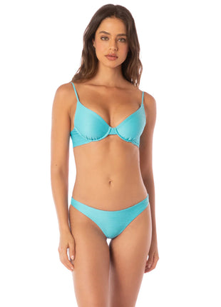 Bikini Sea Blue Dainty Unmolded Underwire