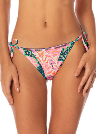 Bikini Blush Floral Shining Low Rise Tie Side
