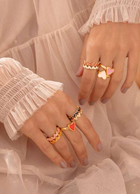 Set Anillo x2 Multicorazones