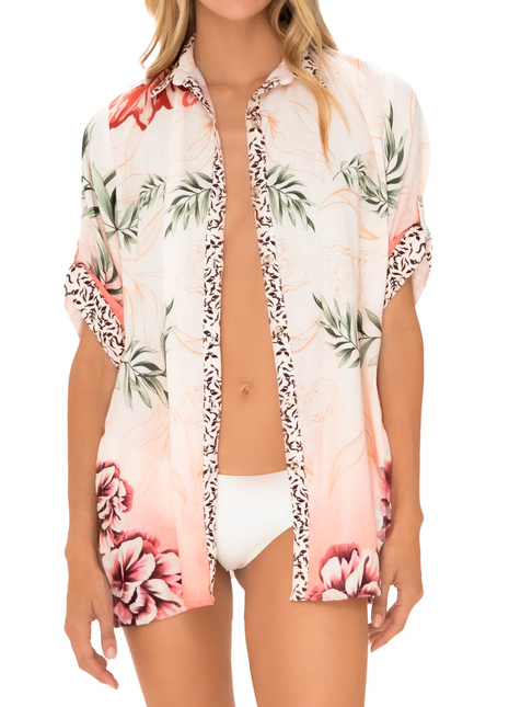 Camisa Abierta Estampada Savage