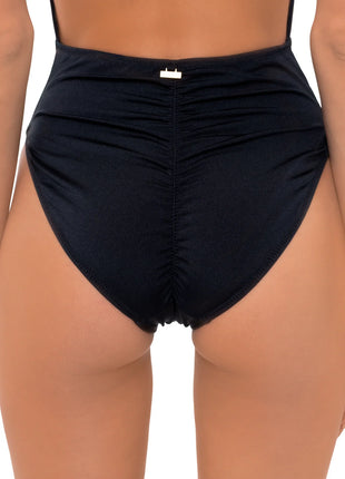 Entero Con Control De Abdomen Negro Sparkly
