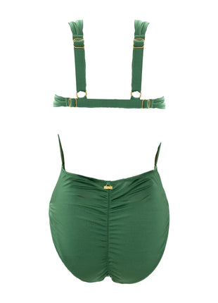 Entero Con Control De Abdomen Verde Sparkly
