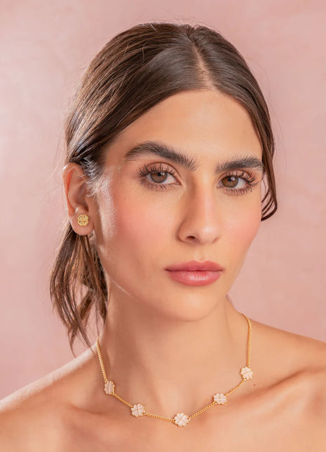 Set Collar Made Of Luck + Aretes Trebol