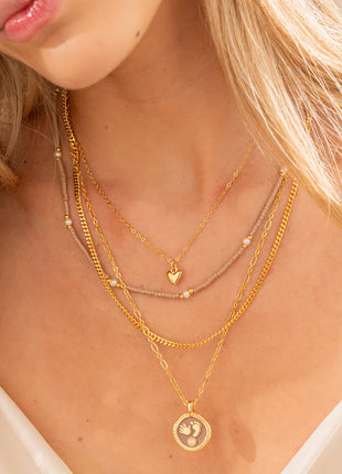 Set X2 Collares Manito Perla + Aretes