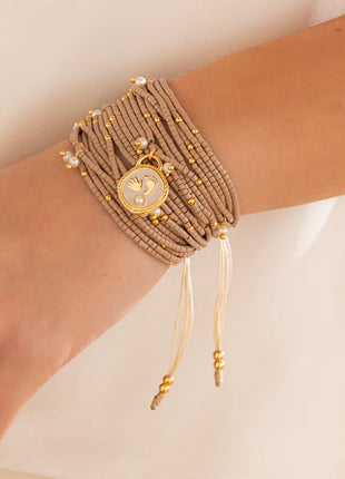 Set X2 Pulseras Perlas + Aretes