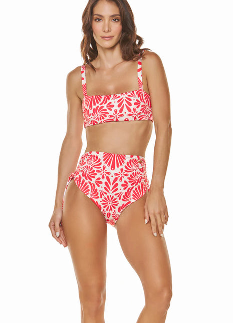 Bikini Palomino Strapless Rojo Estampado