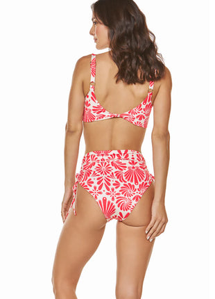 Bikini Palomino Strapless Rojo Estampado