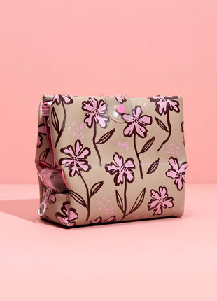 Cosmetiquera  Flore Taupe Rosa