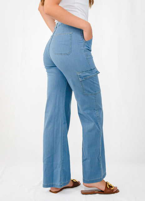 Pantalon Cargo Azul