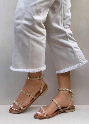 Sandalias Plana Acetato Miel