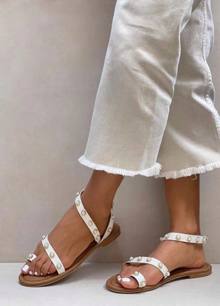 Sandalias Plana Blanca