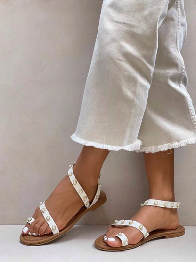 Sandalias Plana Blanca