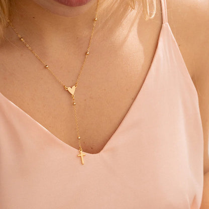 Cadena Rosario + aretes