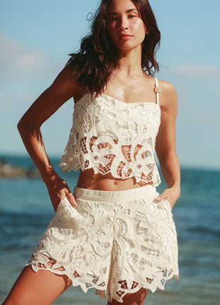 Conjunto Rose Leaf Ivory