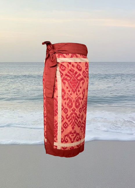 Falda Pareo Cocora Ikat Terracota