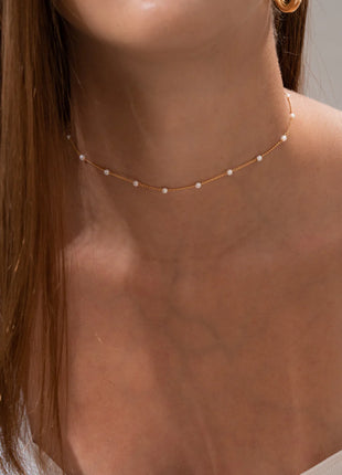 Choker Perlas + Aretes