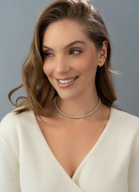 Choker Tejido De Perlas