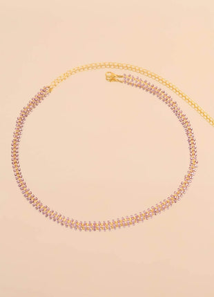 Choker Tejido Lila Translúcido + Aretes