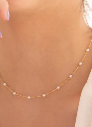 Choker Perlas + Aretes