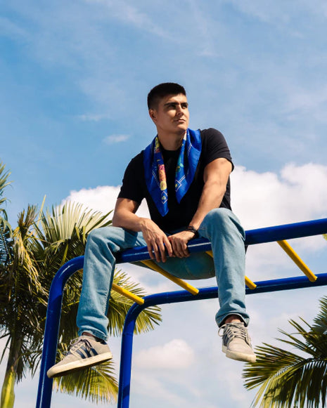 Pañoleta Jana Blue 70x70