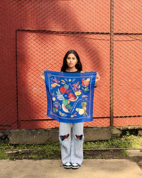 Pañoleta Jana Blue 70x70