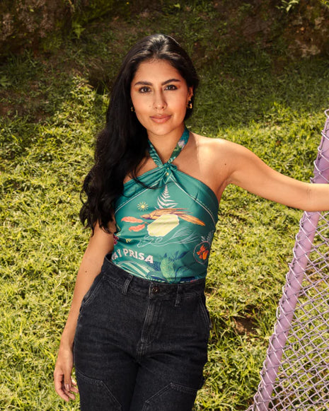 Pañoleta Coco Green 70x70