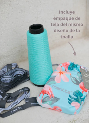 Toalla playera de microfibra Flamencos