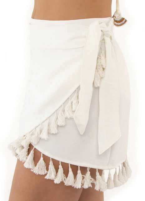 Falda de Amarre Marfil Violet