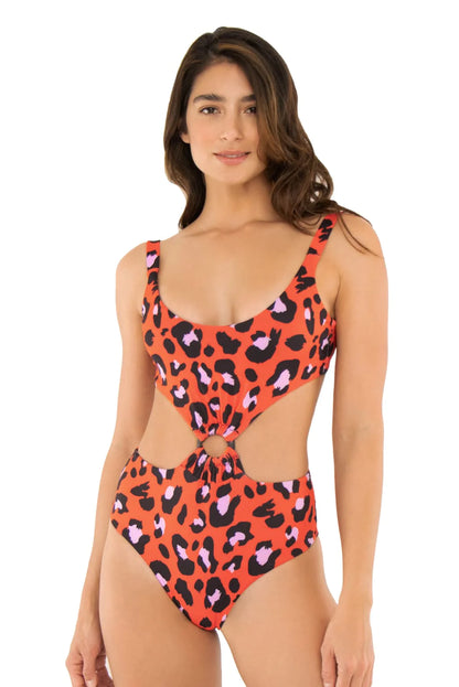 Entero Trikini Enzo - Animal print - Sunset