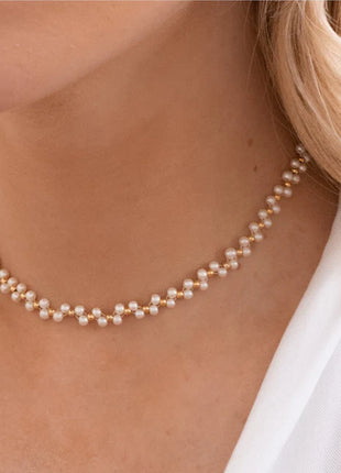 Choker Tejido Perlitas