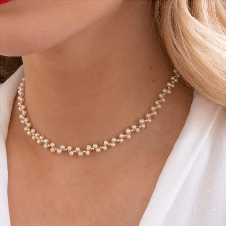 Choker Tejido Perlitas