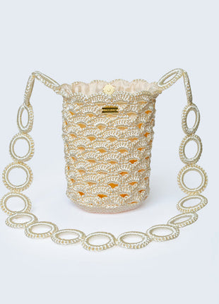 Mochila Abanico Tejida En Hilo de Seda