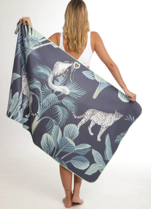 Toalla playera de microfibra Leopardo