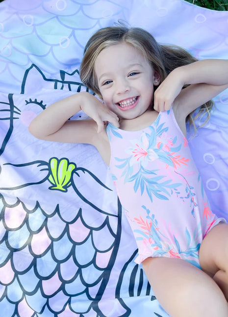 Toalla playera de microfibra Gata Sirena