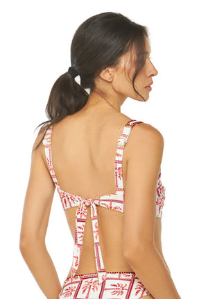 Bikini Prisma Rojo Palmeras