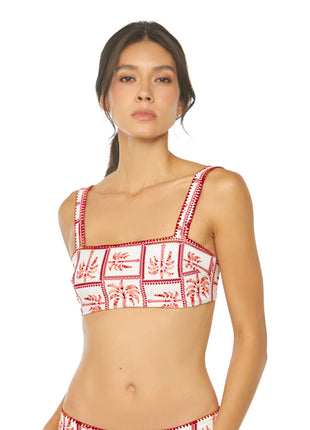 Bikini Prisma Rojo Palmeras